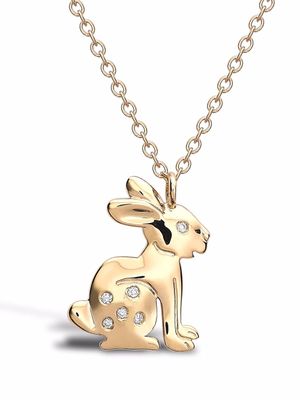 Pragnell pendentif Zodiac Rabbit en or 18ct pavé de diamants
