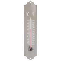 Esschert design thermometer - voor binnen en buiten - beton grijs - 30 x 7 cm - Celsius/fahrenheit - Buitenthermometers - thumbnail