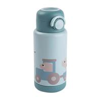 Done By Deer geïsoleerde drinkfles tiny farm - blauw