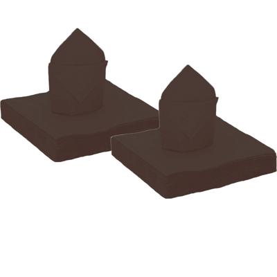 Santex Feest servetten - 100x stuks - zwart - 40 x 40 cm - papier