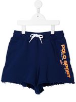 POLO RALPH LAUREN KIDS short Polo Sport à bords francs - Bleu