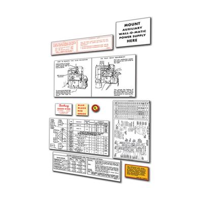 Seeburg VL200 Papieren Decal Set Inserts