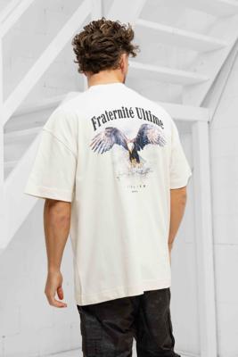 Croyez Vintage Eagle T-Shirt Heren Wit/Zwart - Maat XL - Kleur: WitZwart | Soccerfanshop