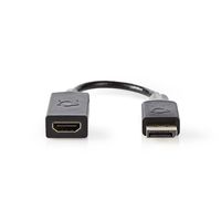 DisplayPort - HDMI-kabel | DisplayPort male - HDMI-uitgang | 0,2 m | Antraciet [CCBW37150AT02] - thumbnail