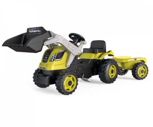 Smoby Farmer Max Traptractor met Trailer Groen