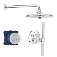 GROHE Grohtherm smartcontrol Regendoucheset Inbouw- hoofddouche 26cm - 2 functies - staafhanddouche 1 stand - wandarm - chroom 34744000 - thumbnail