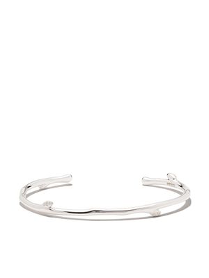 Shaun Leane bracelet torque Cherry Blossom en argent orné de diamants - STERLING SILVER