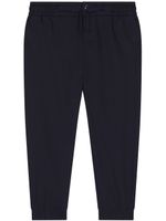 Dolce & Gabbana Kids logo-plaque stretch-cotton track pants - Bleu