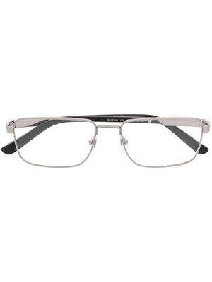 Gucci Eyewear lunettes de vue rectangulaires à logo gravé - Noir