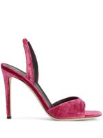 Giuseppe Zanotti sandales Lilibeth en velours à bride arrière - Rose - thumbnail