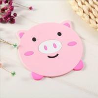 4 STKS cartoon koffie siliconen Cup mat placemat Drink Coaster keuken tabel pad (roze)