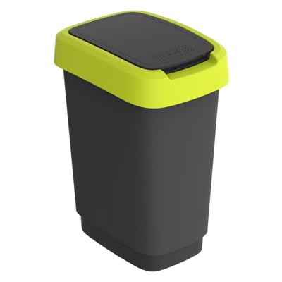 Rotho twist afvalbak 10l lime/antraciet