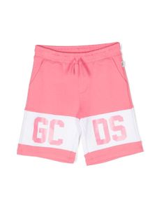 Gcds Kids short en coton à logo imprimé - Rose