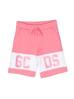 Gcds Kids short en coton à logo imprimé - Rose