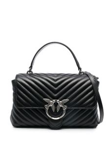 PINKO sac cabas Love Lady à motif de chevrons - Noir