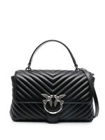 PINKO sac cabas Love Lady à motif de chevrons - Noir