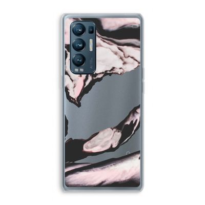 Roze stroom: Oppo Find X3 Neo Transparant Hoesje