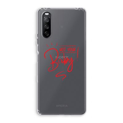 Not Your Baby: Sony Xperia 10 III Transparant Hoesje