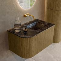 Badmeubel Mondiaz Kurve-Dlux | 75 cm cm | Meubelkleur Dusk | Wastafelkleur Lava | Solid surface | Wasbak rechter zijde spoelbak | Zonder kraangat(en) Badmeubel Mondiaz Kurve-Dlux | 75 cm cm | Meubelkleur Dusk | Wastafelkleur Lava | Solid surface | Wasbak rechter zijde spoelbak | Zonder kraangat(en)