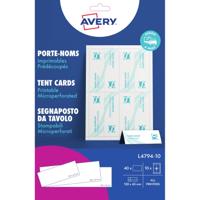 Tafelnaambord Avery L4794-10 120x45mm wit 10 stuks