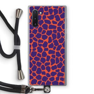Purple Giraffe: Samsung Galaxy Note 10 Transparant Hoesje met koord