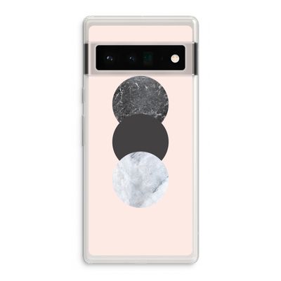 Marmeren cirkels: Google Pixel 6 Pro Transparant Hoesje