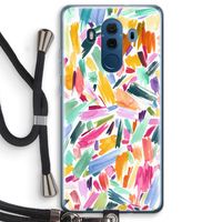 Watercolor Brushstrokes: Huawei Mate 10 Pro Transparant Hoesje met koord