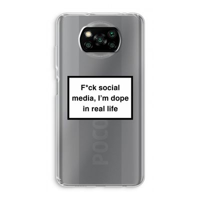 I'm dope: Xiaomi Poco X3 Pro Transparant Hoesje