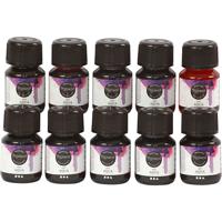Pigment Vloeibare aquarelverf, diverse kleuren, 10x30 ml/ 1 doos Pigment Vloeibare aquarelverf, diverse kleuren, 10x30 ml/ 1 doos