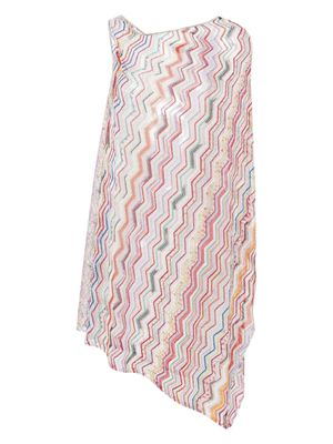 Missoni haut asymétrique à motif zig-zag - Blanc