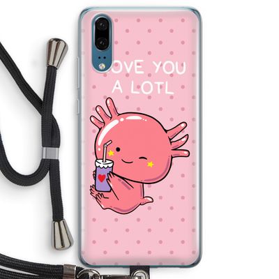 Love You A Lotl: Huawei P20 Transparant Hoesje met koord