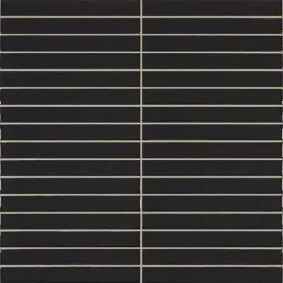 Pencil Kromo Black mozaiektegel 35x35 zwart