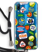 Fruitsticker: Huawei P20 Lite Transparant Hoesje met koord