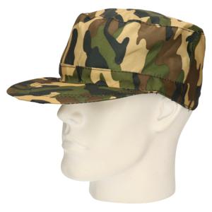 Carnaval verkleed Soldaten hoedje - camouflage groen - voor volwassenen - Militairen/leger thema