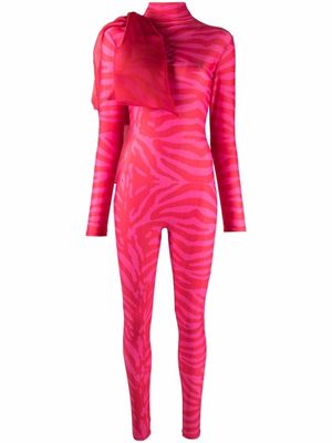 Atu Body Couture combinaison imprimée à détail de nœud - Rose