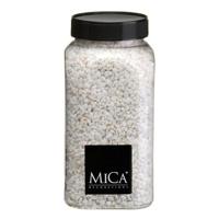 Mica Decorations decoratie stenen/granulaat - 650ml - wit - hobby steentjes