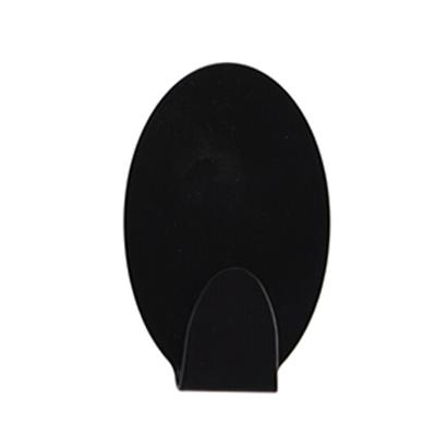 Excellent houseware ophang haakjes - zelfklevend - ovaal - zwart - 2x stuks - rvs