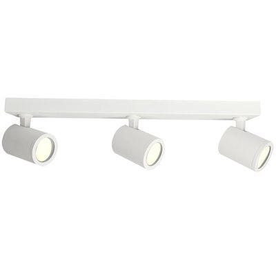 LED Plafondspot - Facto Colri - GU10 Fitting - 3-lichts - Rond - Mat Wit - Kantelbaar - Aluminium