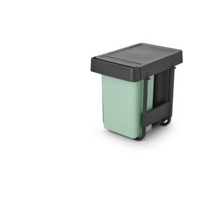 Brabantia Sort & Go Inbouw Prullenbak - 2 x 15 l - Jade Green en Dark Grey