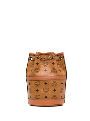 MCM mini sac à dos Aren en cuir - Marron
