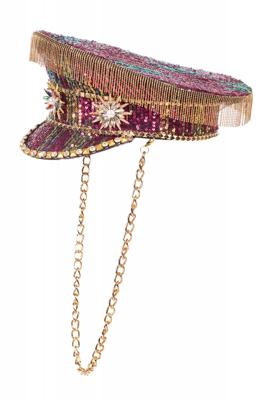 Pet Burning Man Pink Flower met ketting/franje