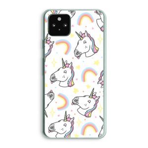 Rainbow Unicorn: Google Pixel 5a 5G Transparant Hoesje