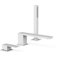 Badrand kraan Tres Cuadro | Inbouw | Mengkraan | 2-weg | Vierkant | Wit mat