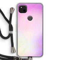 Flow mist pastel: Pixel 4a Transparant Hoesje met koord
