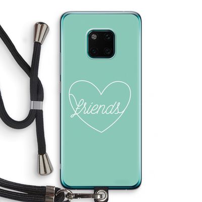 Friends heart pastel: Huawei Mate 20 Pro Transparant Hoesje met koord