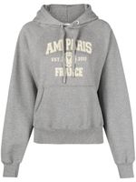 AMI Paris hoodie en coton biologique à logo imprimé - Gris - thumbnail