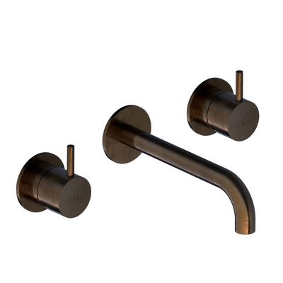 Hotbath Cobber inbouw wastafelkraan 18cm verouderd messing