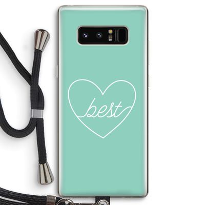 Best heart pastel: Samsung Galaxy Note 8 Transparant Hoesje met koord