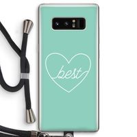 Best heart pastel: Samsung Galaxy Note 8 Transparant Hoesje met koord
