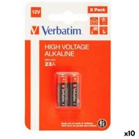 Batterijen Verbatim 12 V LR23A (2 Onderdelen) (10 Stuks)